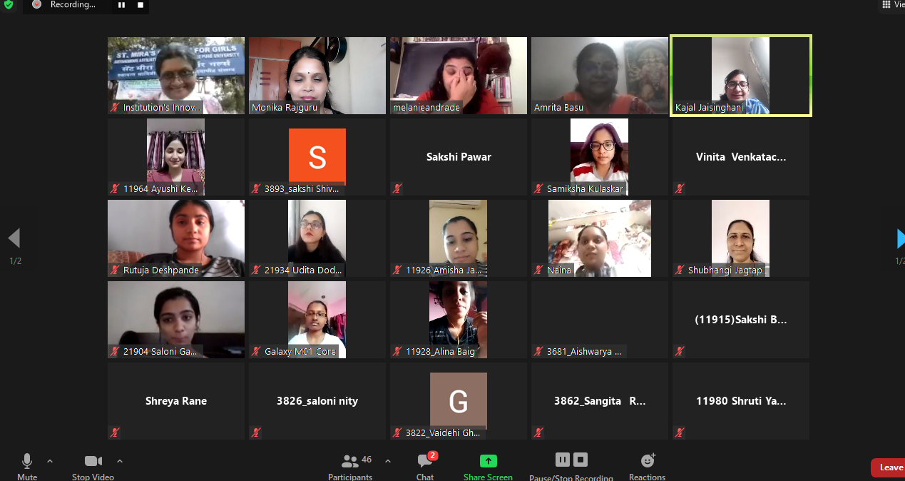 The participants interacting in the session